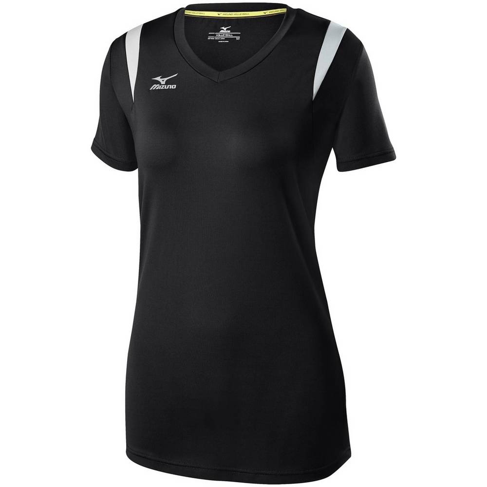 Maglia Mizuno Pallavolo Balboa 5.0 Long Sleeve Donna - Nere/Argento - 78416-OKMY